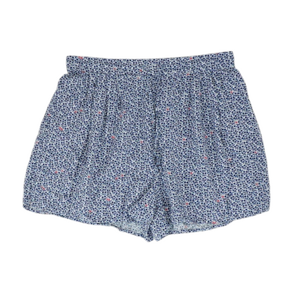 Blue Floral Knit Shorts