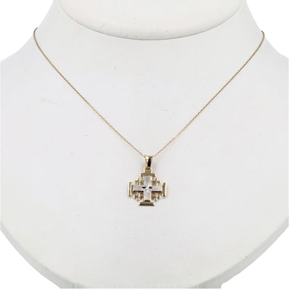 14K Two-Tone Gold Pendant Necklace