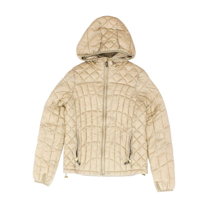 Tan Solid Puffer Jacket