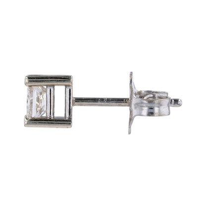 14K White Gold Diamond Stud Earrings