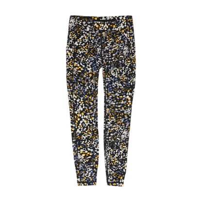 Black Abstract Active Leggings
