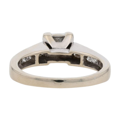 3/4 Ct 14K White Gold Tension Set Princess Cut Diamond Engagement Ring