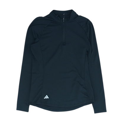 Black Solid 1/4 Zip Pullover