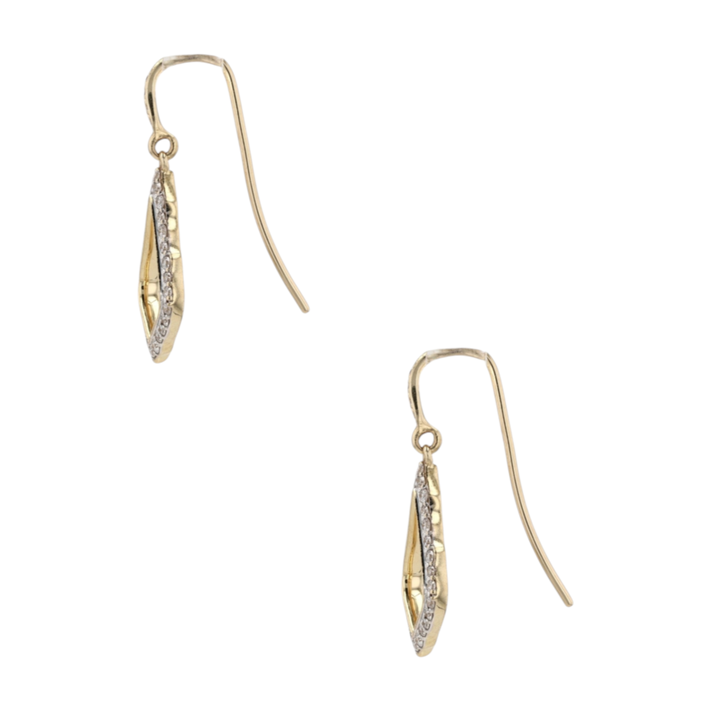Kendra Scott 14K Yellow Gold Diamond Dangle Earrings – Image 2