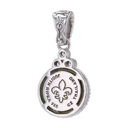 Sterling Silver Green Prehnite Charm