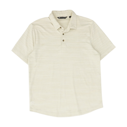 Beige Solid Short Sleeve Polo