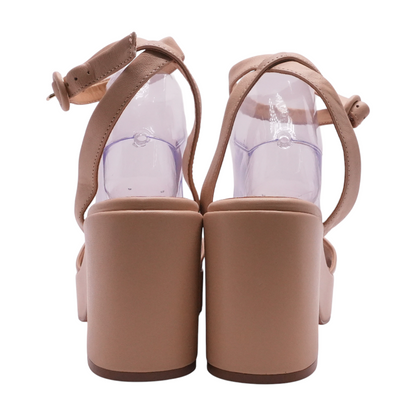 Nude Block Heels