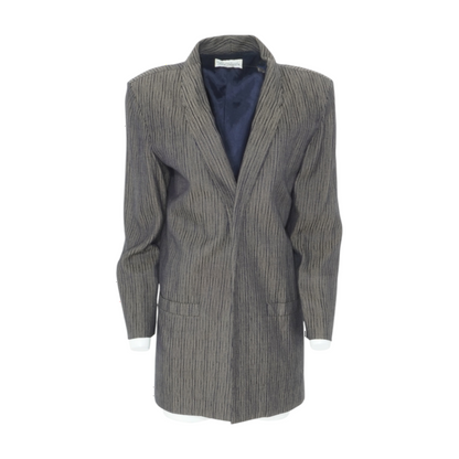Vintage Gray Striped Blazer
