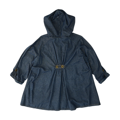 Blue Plus Solid Denim Coat