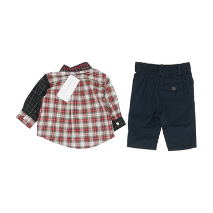 Red Plaid Long Sleeve Set