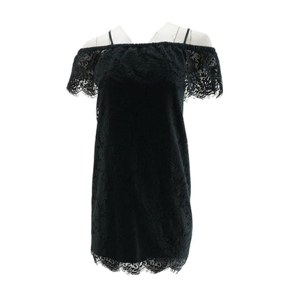 Black Solid Mini Dress