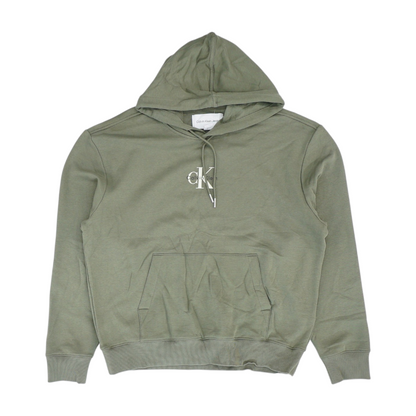 Green Solid Hoodie Pullover