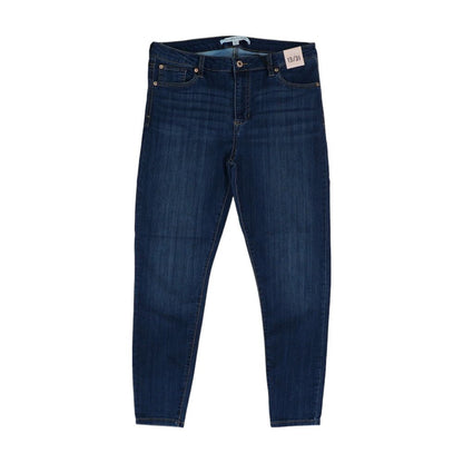 Blue Mid Rise Skinny Leg Jeans