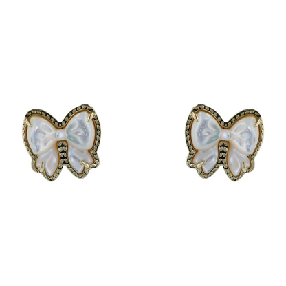 Costume Mother Of Pearl Stud Earrings