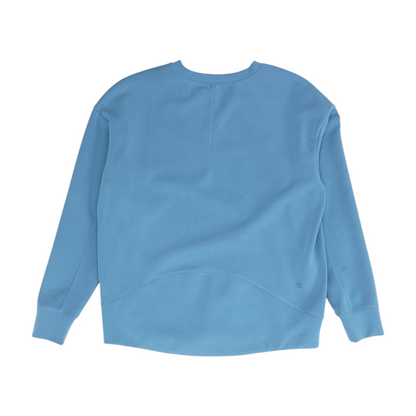 Blue Solid Sweatshirt Pullover