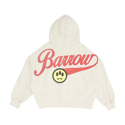 Beige Solid Hoodie Pullover