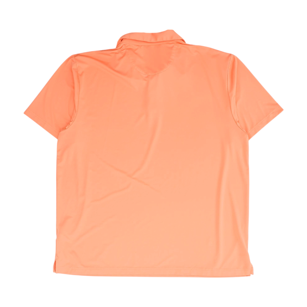 Orange Solid Short Sleeve Polo