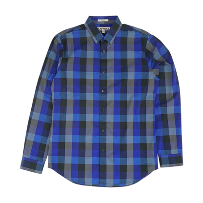 Blue Check Long Sleeve Button Down