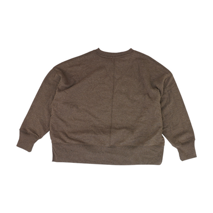 Brown Solid Sweatshirt Pullover