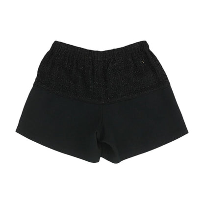 Black Solid Shorts