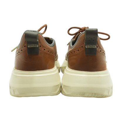 Brown Lace-Up Casual Shoes