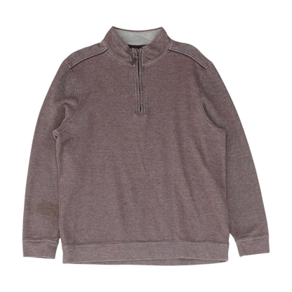 Maroon Solid 1/4 Zip Pullover