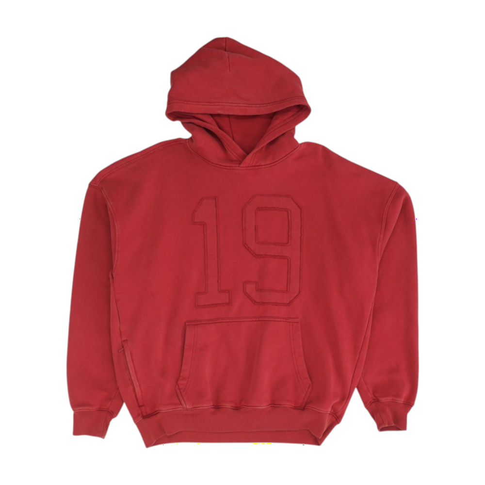 Red Solid Hoodie Pullover