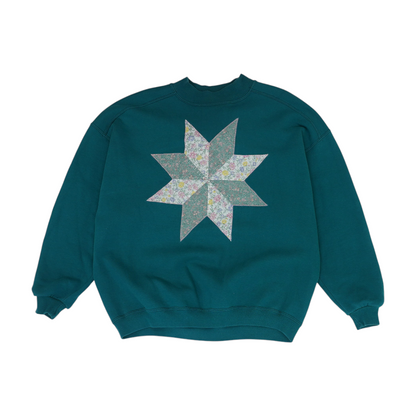 Teal Solid Sweatshirt Pullover