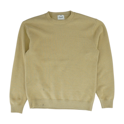 Beige Solid Pullover Sweater