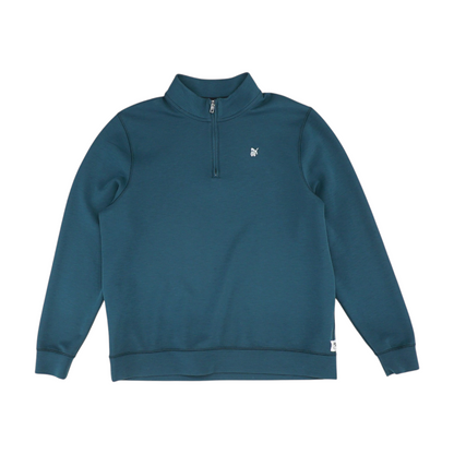 Green Solid 1/4 Zip Pullover