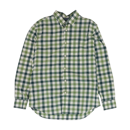 Green Check Long Sleeve Button Down
