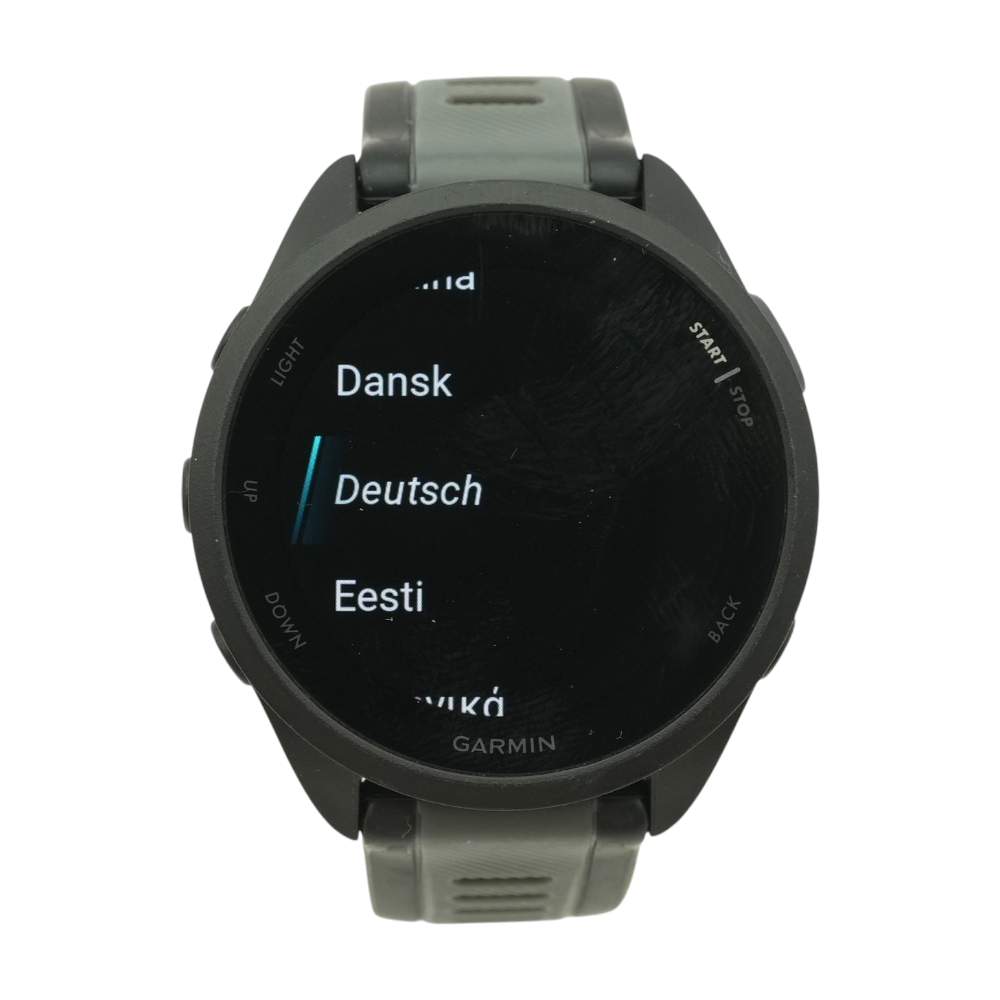 30mm Forerunner 165 Black Smartwatch Gray Band Small