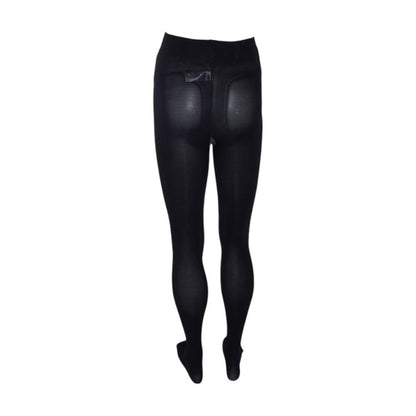 Black Maternity Solid Hosiery