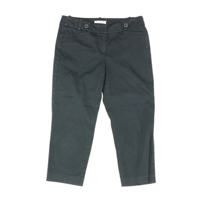 Black Solid Capri Pants