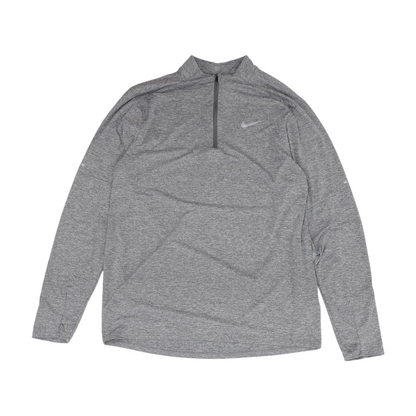Gray Solid 1/4 Zip Pullover