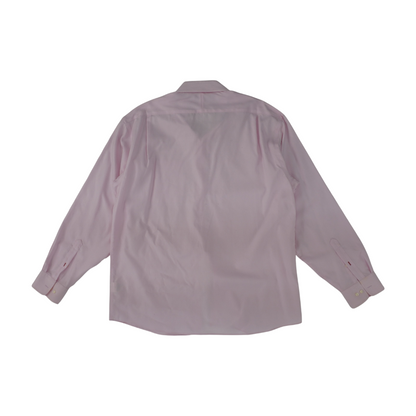 Pink Solid Long Sleeve Button Down