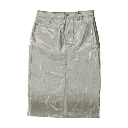 Silver Midi Skirt