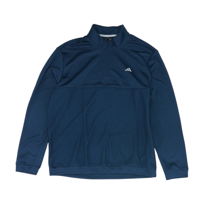 Blue Solid 1/4 Zip Pullover