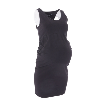 Black Maternity Midi Dress