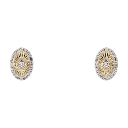 1/6 ctw 14K Yellow Gold Diamond Stud Earrings