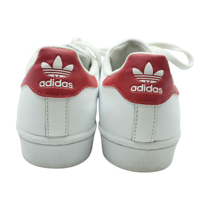 Superstar White/Red Low Top Athletic Shoes