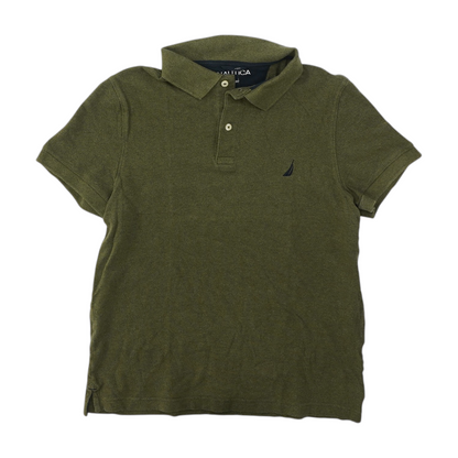 Green Solid Short Sleeve Polo