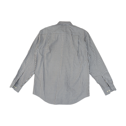 Gray Striped Long Sleeve Button Down