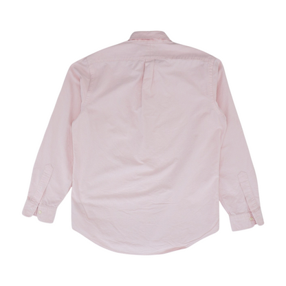 Pink Solid Long Sleeve Button Down