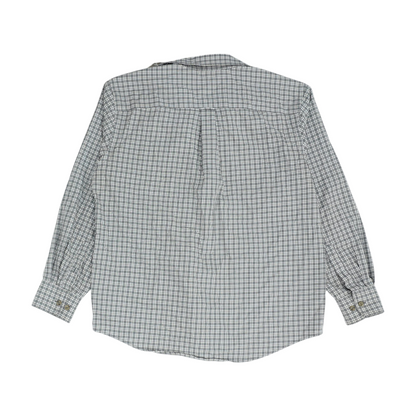 Gray Plaid Long Sleeve Button Down