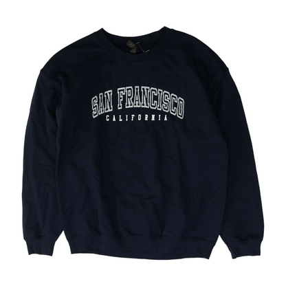 Navy Solid Sweatshirt Pullover