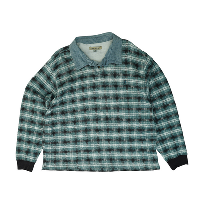 Multi Plaid Long Sleeve Polo