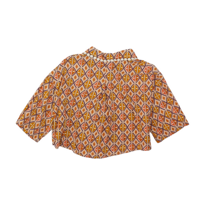 Orange Abstract Blouse