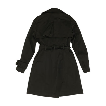 Black Solid Topcoat Coat