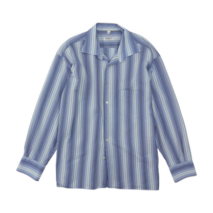 Blue Striped Long Sleeve Button Down